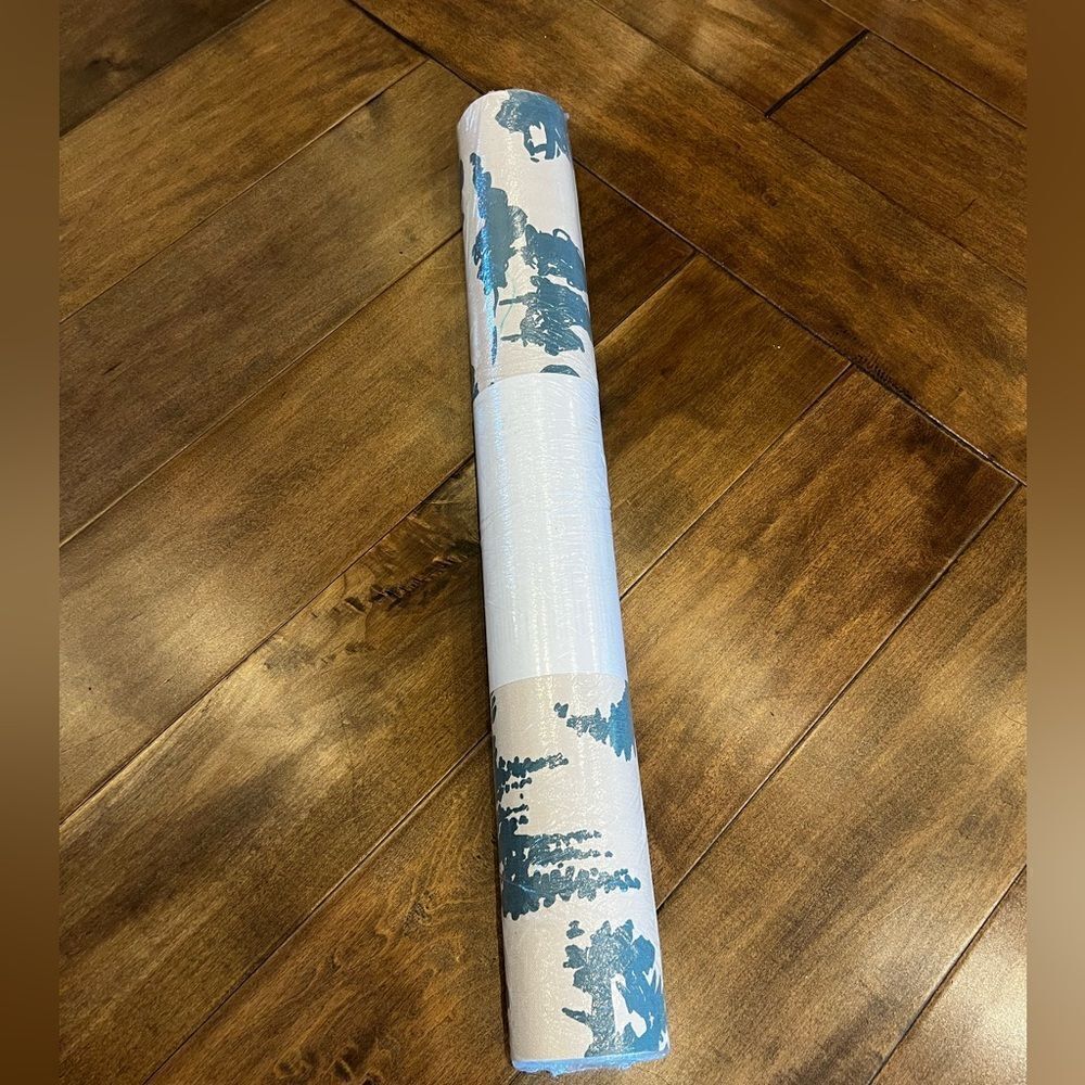 Anthropologie Blue and White Wallpaper Trees Woods Nature Theme